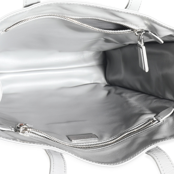 Prada Slate Grey Small Antique Nappa Tote - Picture 2 of 8